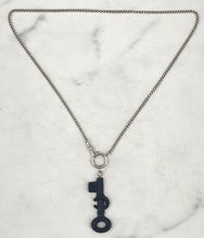 Load image into Gallery viewer, Sterling Silver Chain with Carved Key
