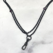 Load image into Gallery viewer, Victorian Gun Metal Guard Chain with Amethyst
