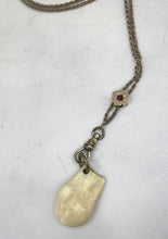 Load image into Gallery viewer, Victorian Guard Chain with Elk Tooth Fob
